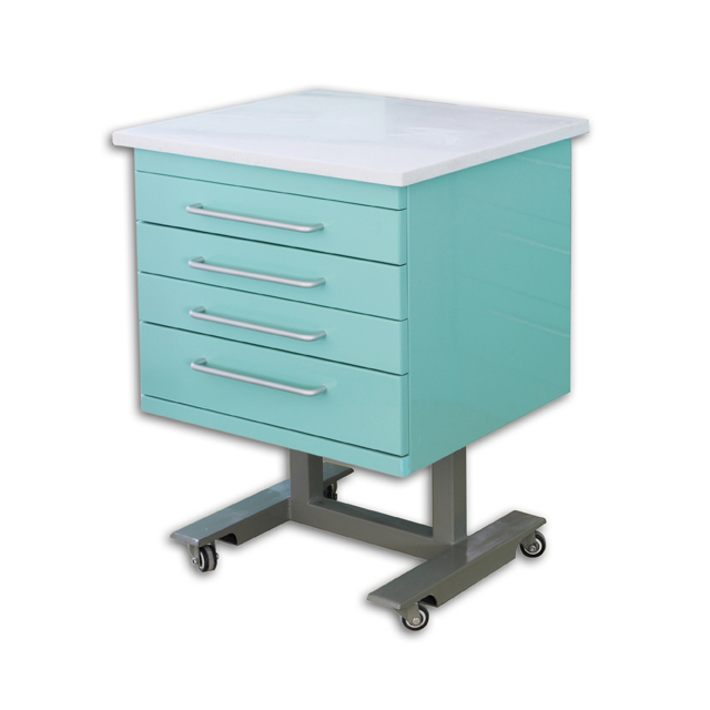 Small Movable Dental Cabinet with Wheels