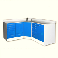 L-shaped Corner Dental Cabinet with Sink