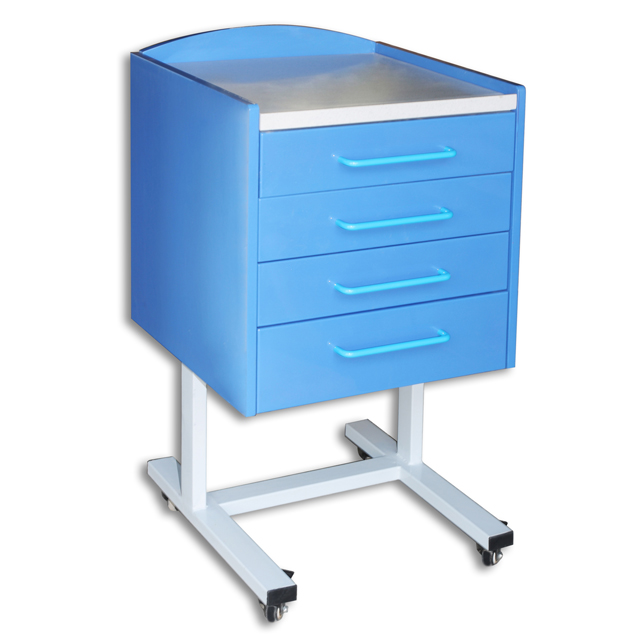 Small Movable Dental Cabinet with Wheels